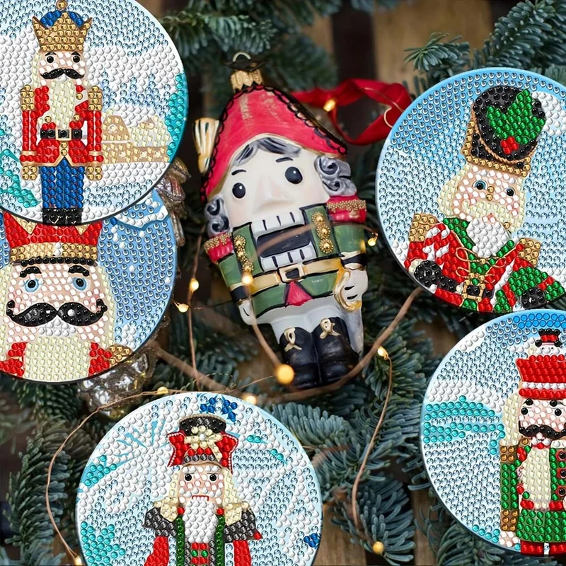 5D Diamond Painting Untersetzer – Weihnachtszauber mit Nussknacker