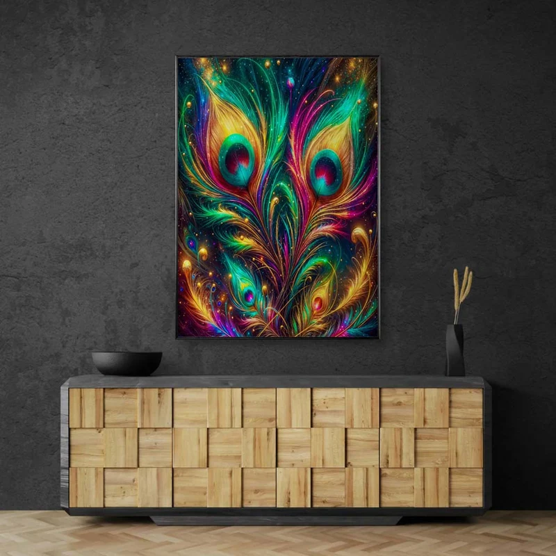 5D Diamond Painting – Pfauenglanz im Sternenlicht