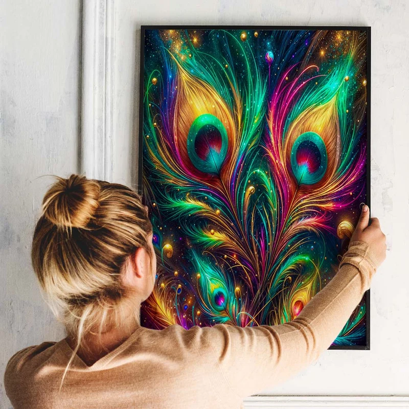 5D Diamond Painting – Pfauenglanz im Sternenlicht