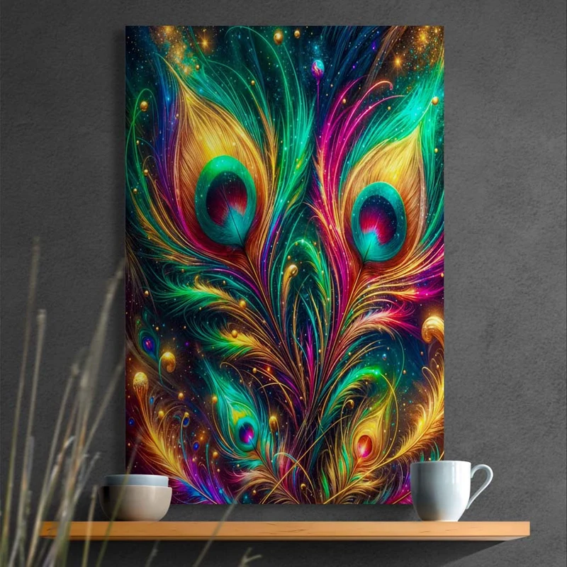 5D Diamond Painting – Pfauenglanz im Sternenlicht