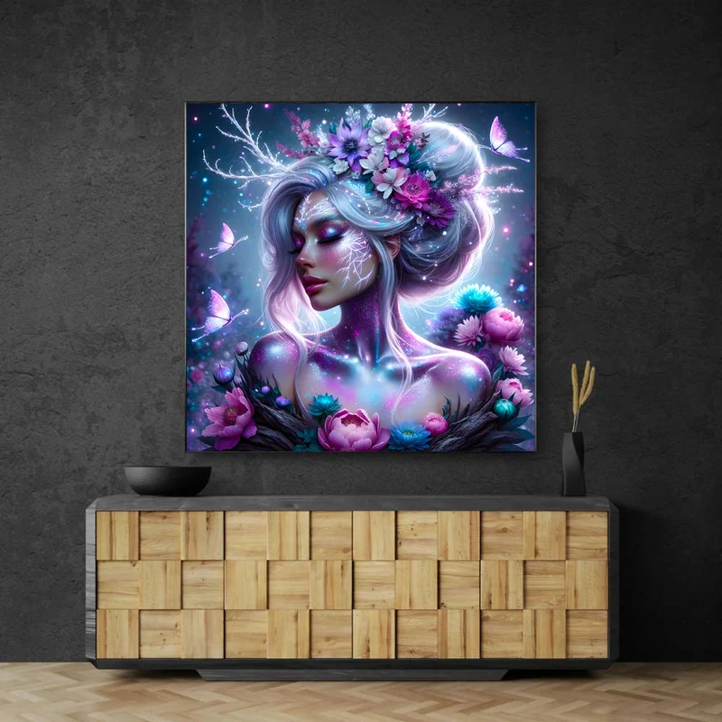 5D Diamond Painting – Elara, Königin der Blüten