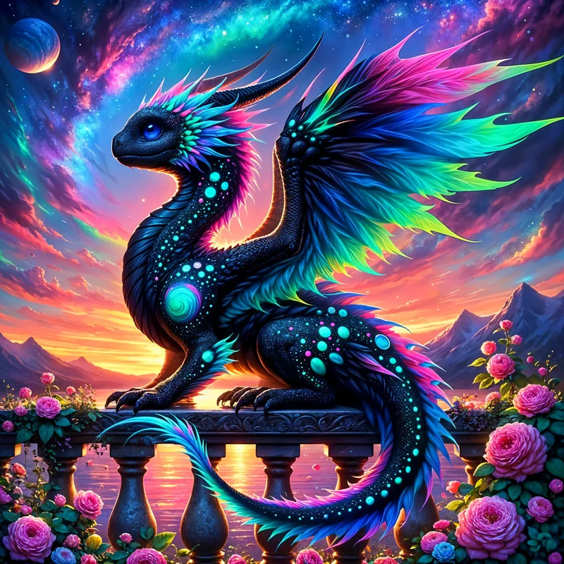 5D Diamond Painting – Galaktischer Drachentraum