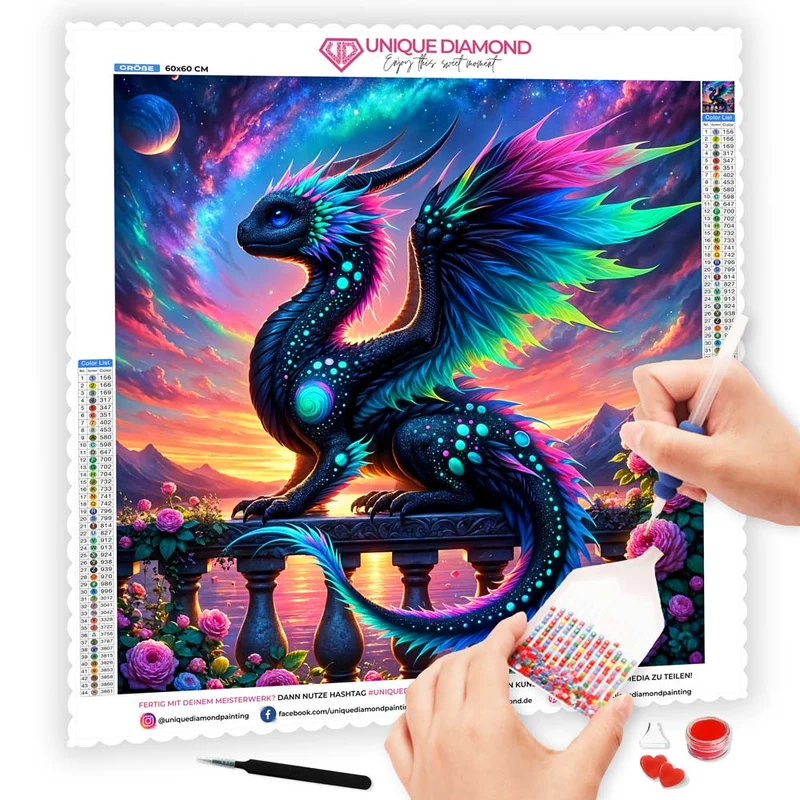 5D Diamond Painting – Galaktischer Drachentraum