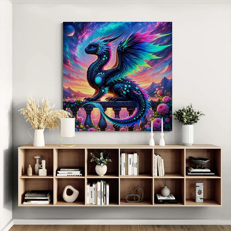 5D Diamond Painting – Galaktischer Drachentraum