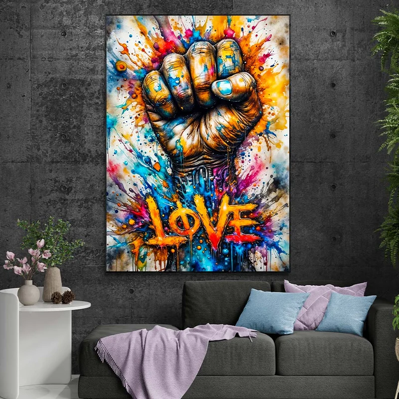 5D Diamond Painting – Fist of Love