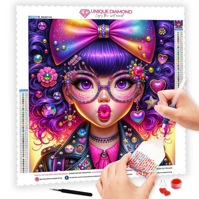 5D Diamond Painting – Glitzer-Pop Diva