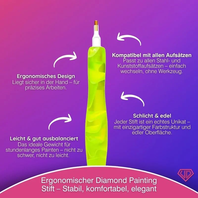 Diamond Painting Ergonomischer Premium Stift - Neon Blaze