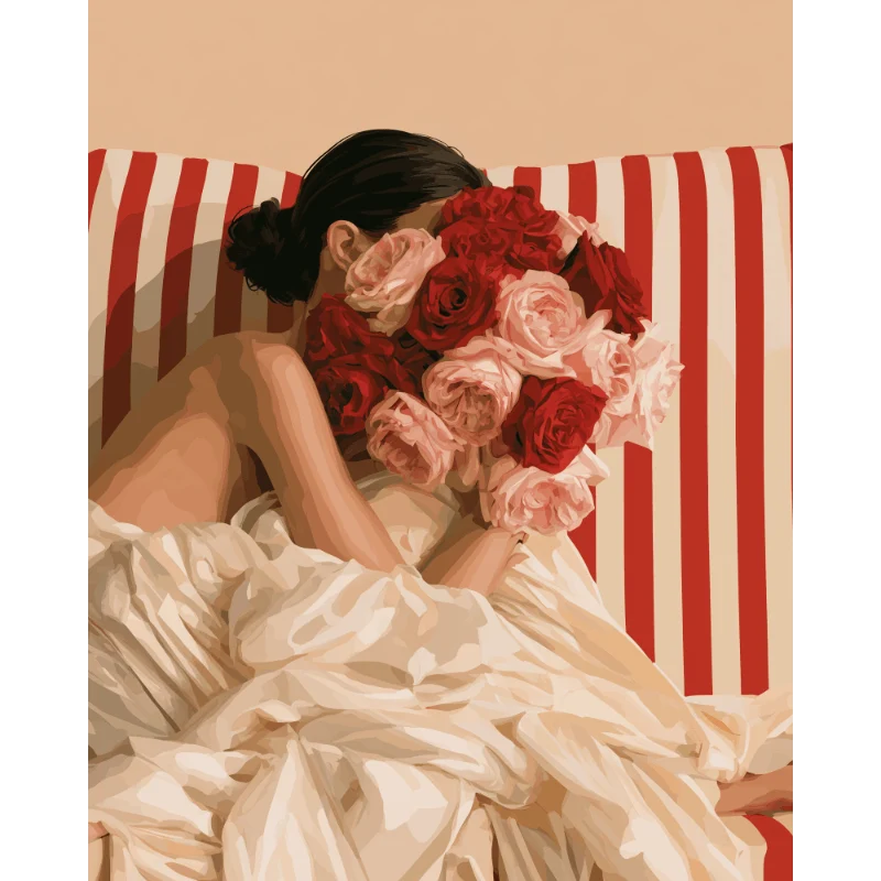 Rosen in ihrem Haar