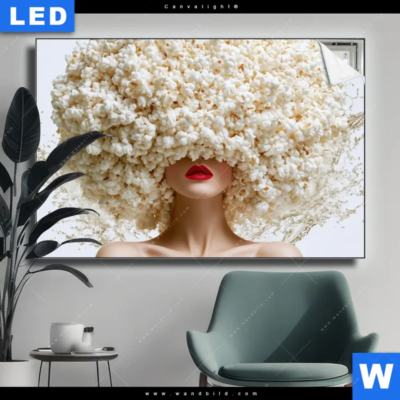 Canvalight® Leuchtbild | Crazy Popcorn Hair | Querformat