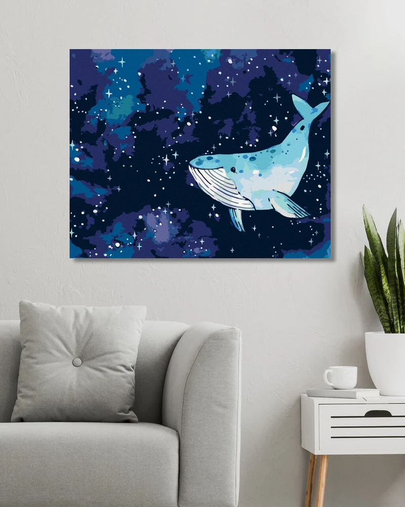 Diamond painting - SCHWIMMENDER WAL IM NACHTHIMMEL
