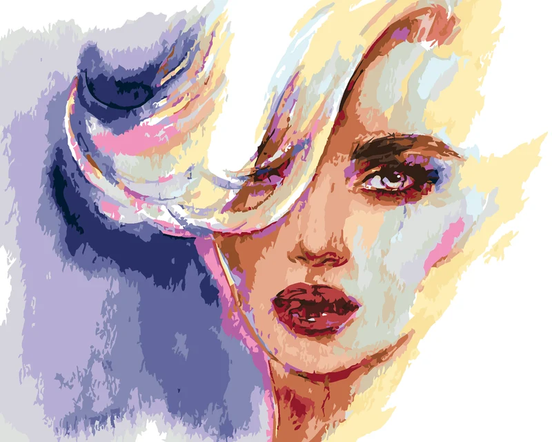 Diamond painting - FRAU MIT BLONDEM HAAR