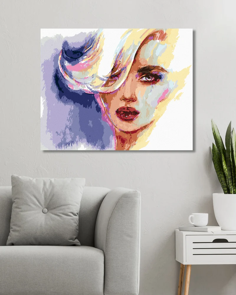 Diamond painting - FRAU MIT BLONDEM HAAR