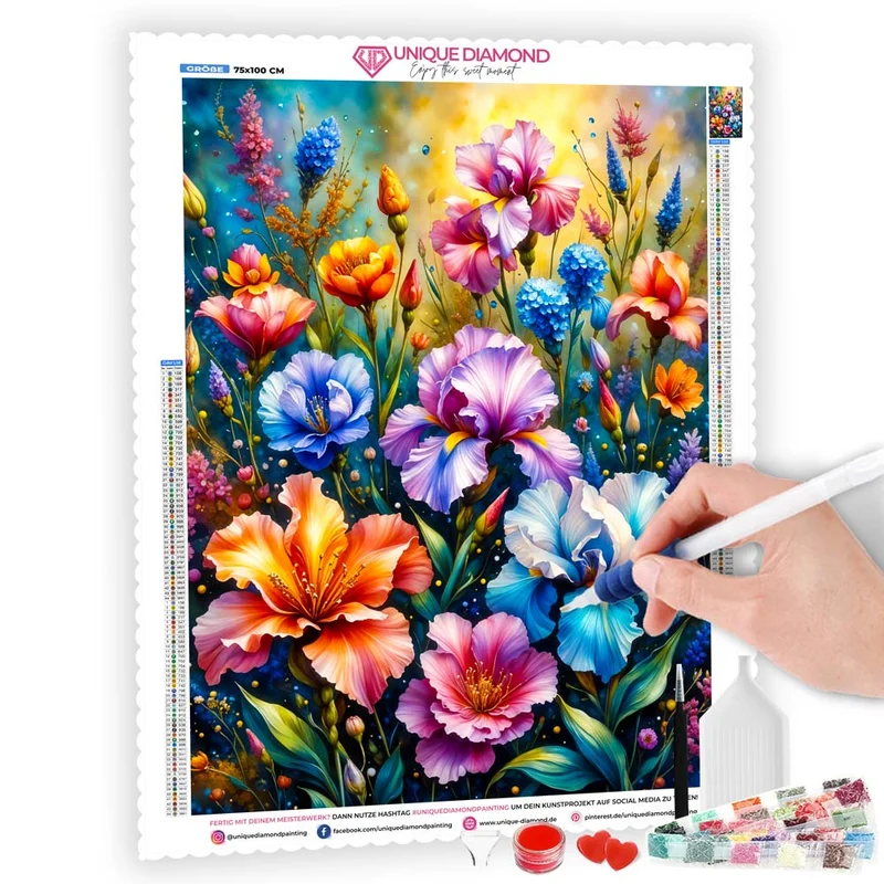 5D Diamond Painting – Farbexplosion im Blumengarten