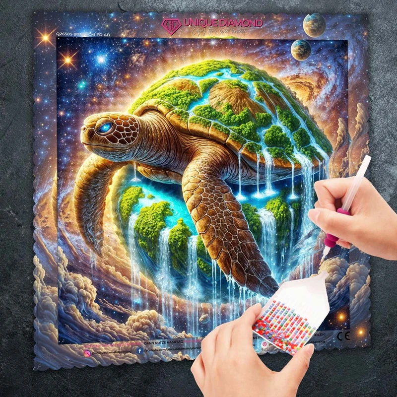 5D Diamond Painting – Wasserfallinsel der Träume
