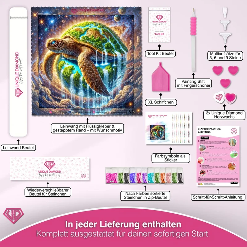 5D Diamond Painting – Wasserfallinsel der Träume
