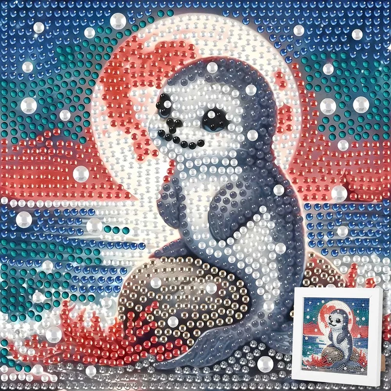 5D Diamond Painting – Robbe Luna im Polarlicht