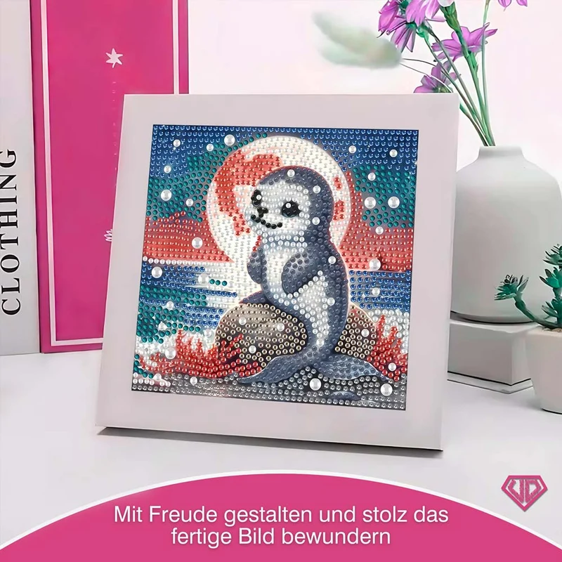 5D Diamond Painting – Robbe Luna im Polarlicht