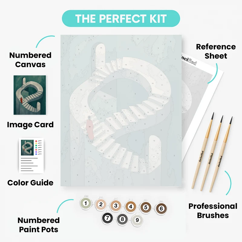 Impossible Staircase - Paint by Numbers Kit