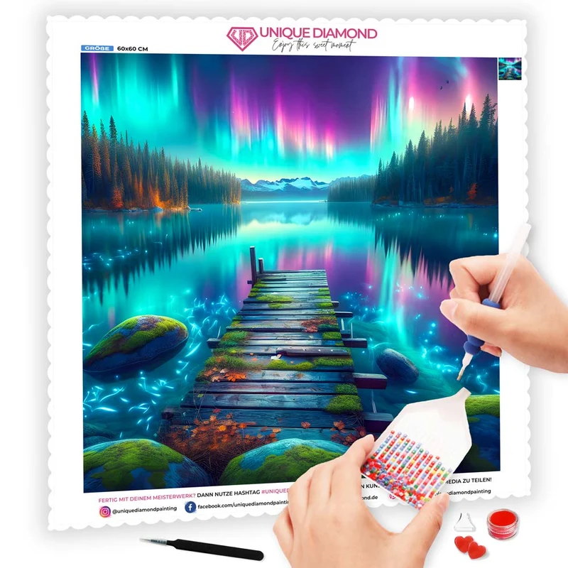 5D Diamond Painting – Aurora Lake Dreams