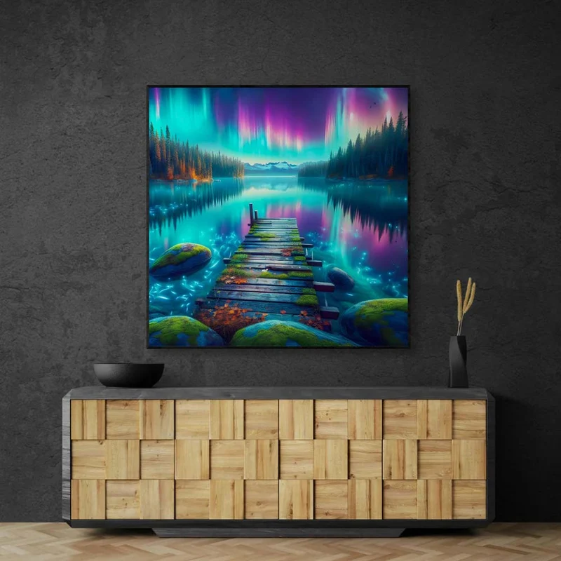 5D Diamond Painting – Aurora Lake Dreams