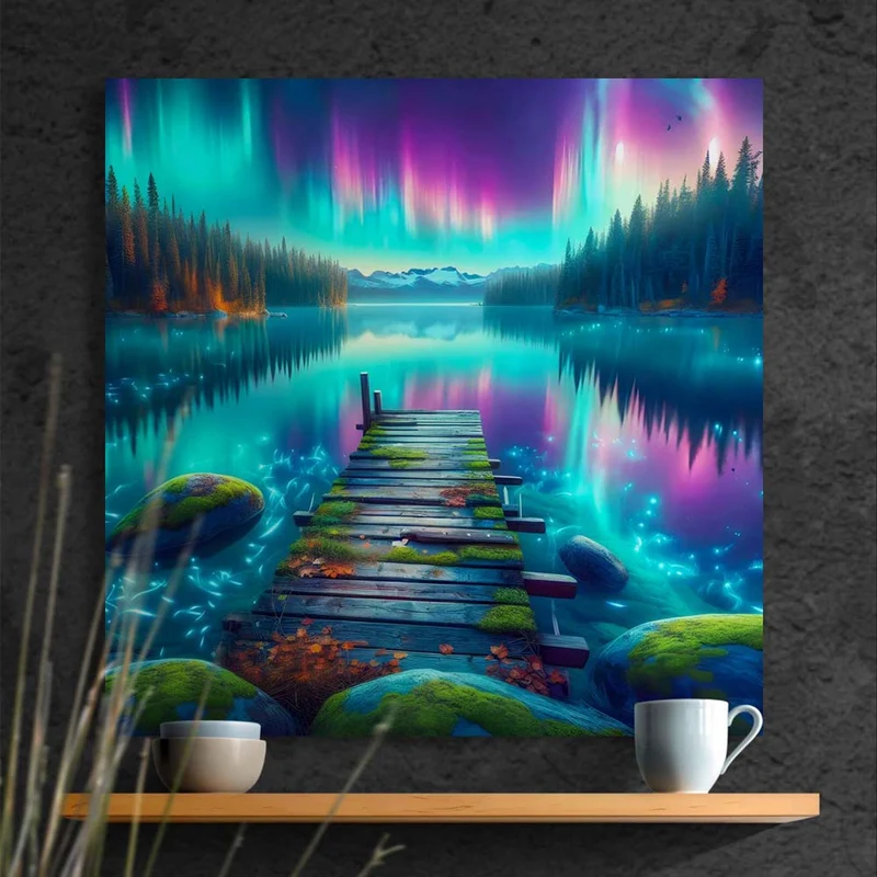 5D Diamond Painting – Aurora Lake Dreams