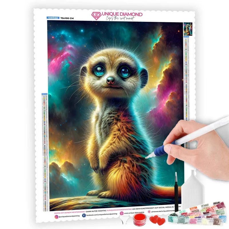 5D Diamond Painting – Cosmo Meerkat