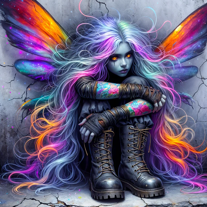 5D Diamond Painting – Midnight Rebel Fairy
