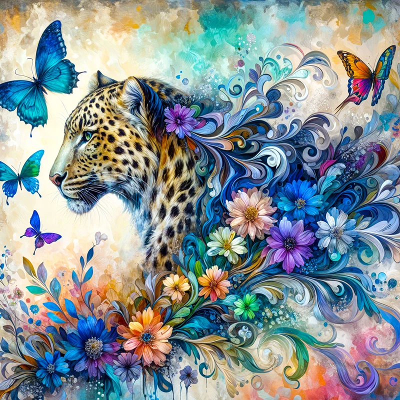 5D Diamond Painting – Leopardenzauber