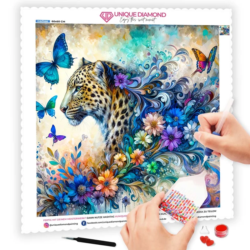 5D Diamond Painting – Leopardenzauber