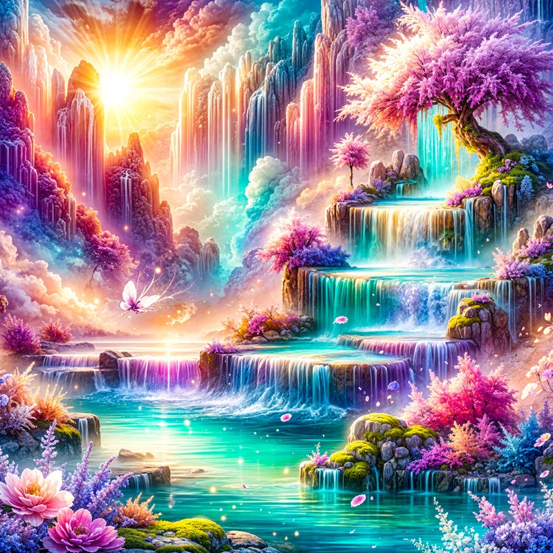 5D Diamond Painting – Märchenquell der Harmonie