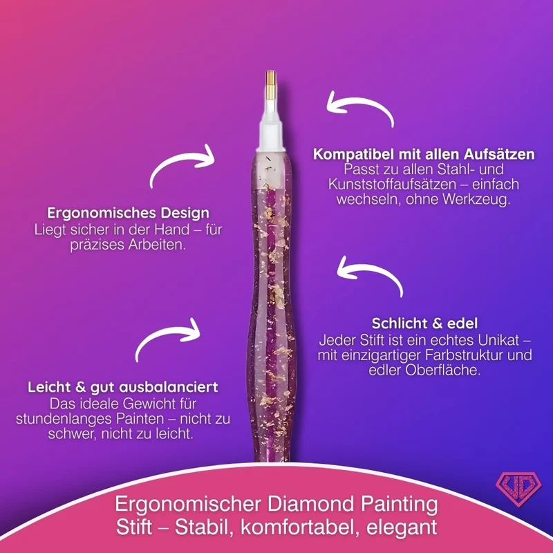 Diamond Painting Ergonomischer Premium Stift - Majestic Plum