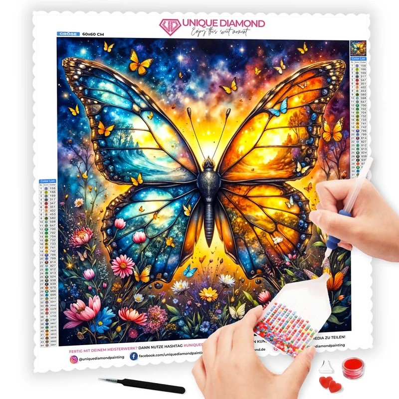 5D Diamond Painting – Schmetterling der Elemente