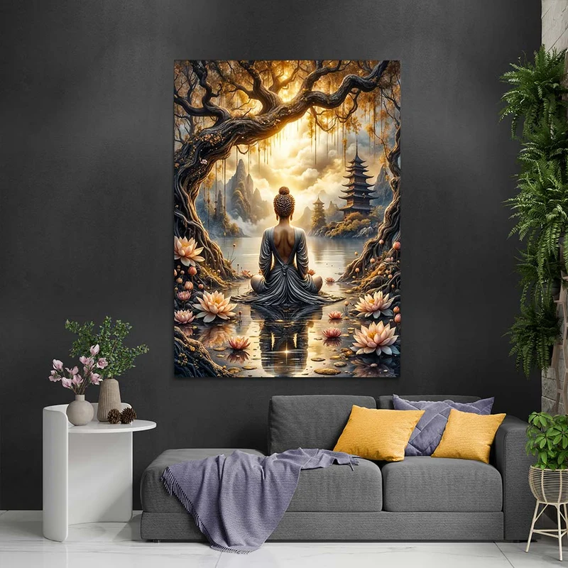 5D Diamond Painting – Lotus-Meditation