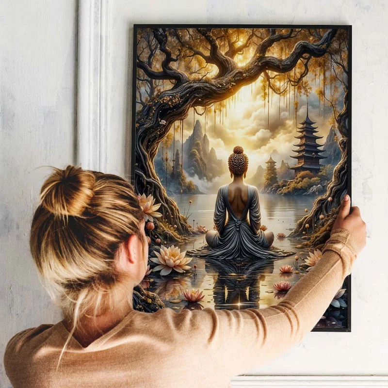 5D Diamond Painting – Lotus-Meditation