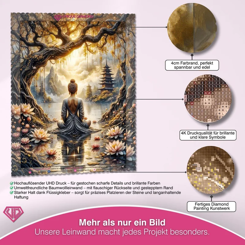 5D Diamond Painting – Lotus-Meditation
