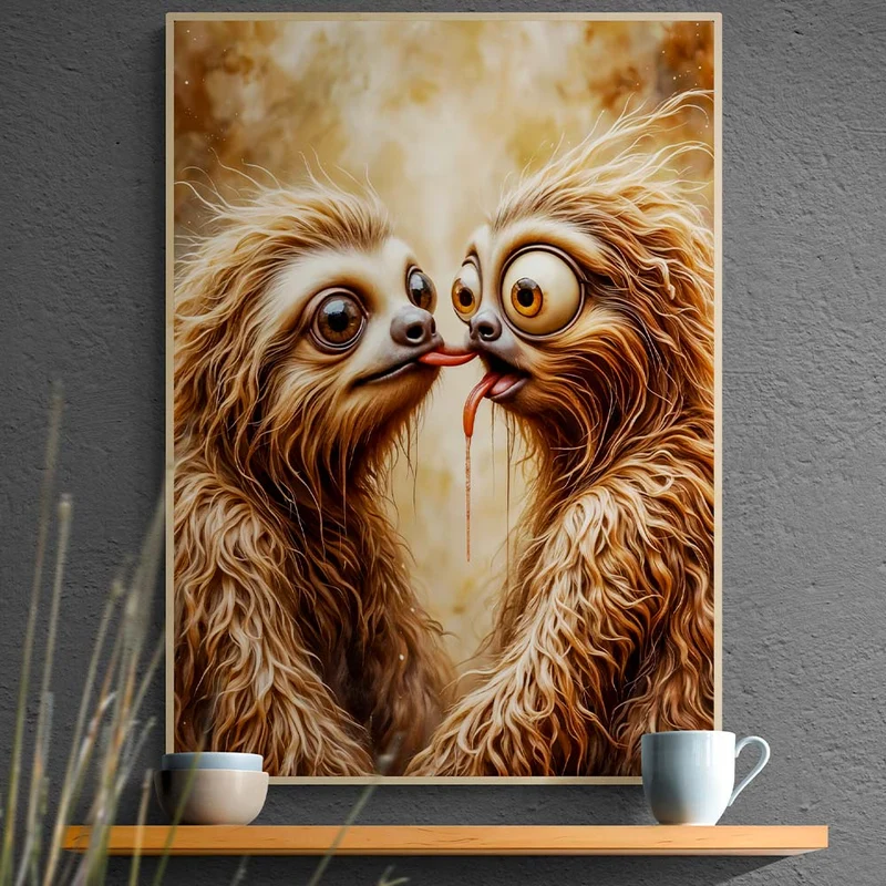 5D Diamond Painting – Faultier-Knutscher Deluxe
