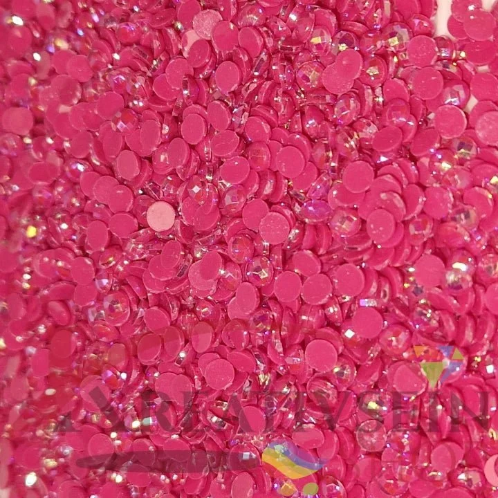 DMC 600 Cranberry VY DK - runde Steine - Aurora Borealis (AB) - Diamond Painting