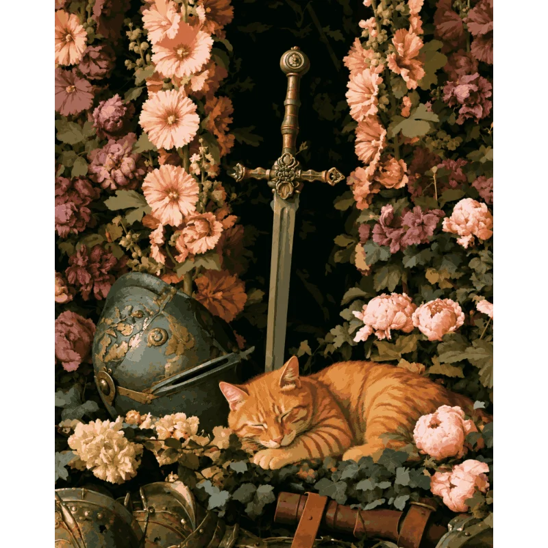 Schlafende Katze & Schwert