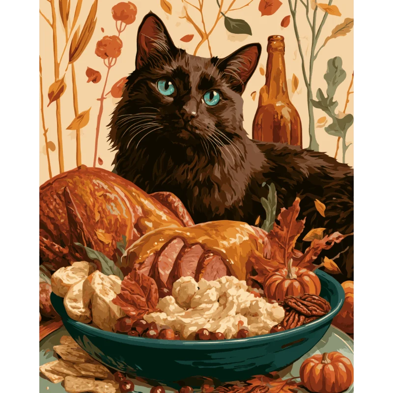 Thanksgiving-Katze