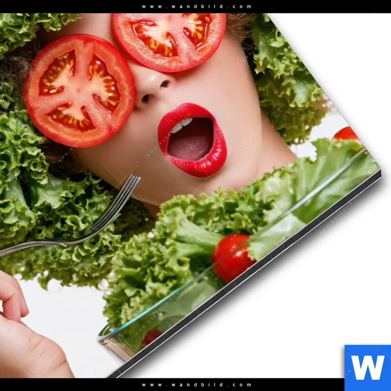 Alu-Dibond Bild | Salat Diva | Quadrat