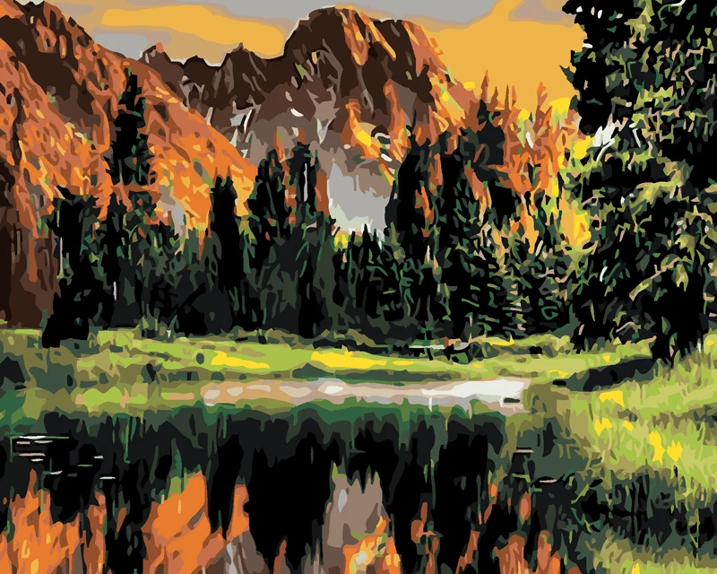 Diamond painting - SONNENAUFGANG IN DEN BERGEN