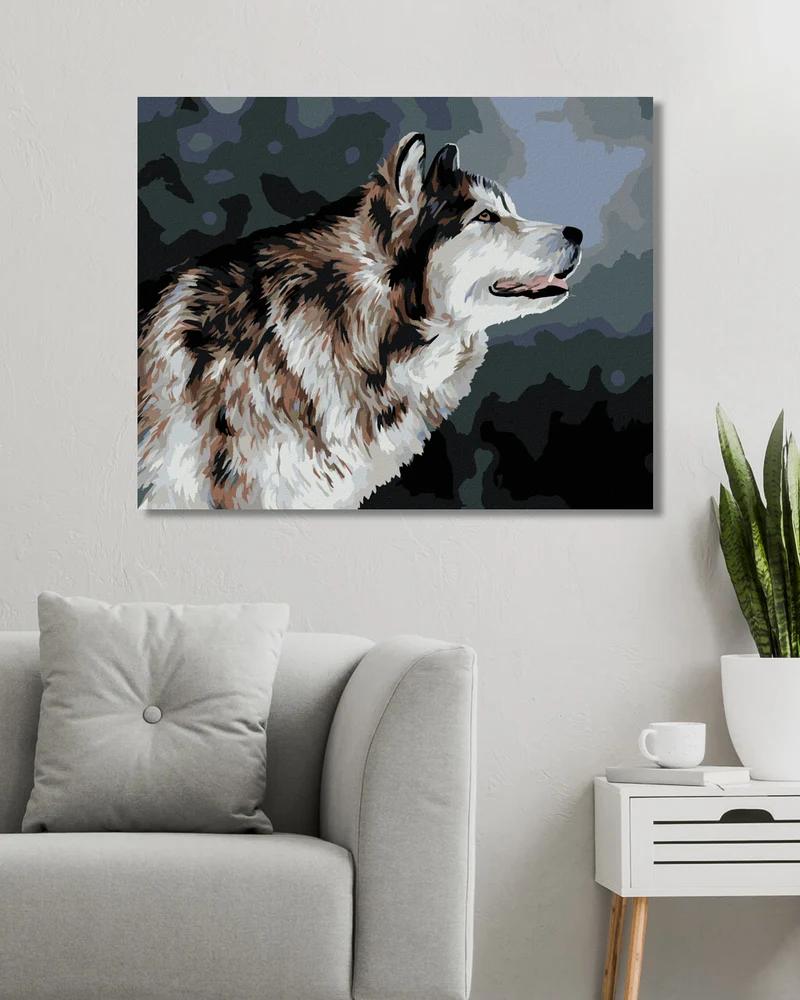 Diamond painting - AUSSCHAU HALTENDER HUSKY