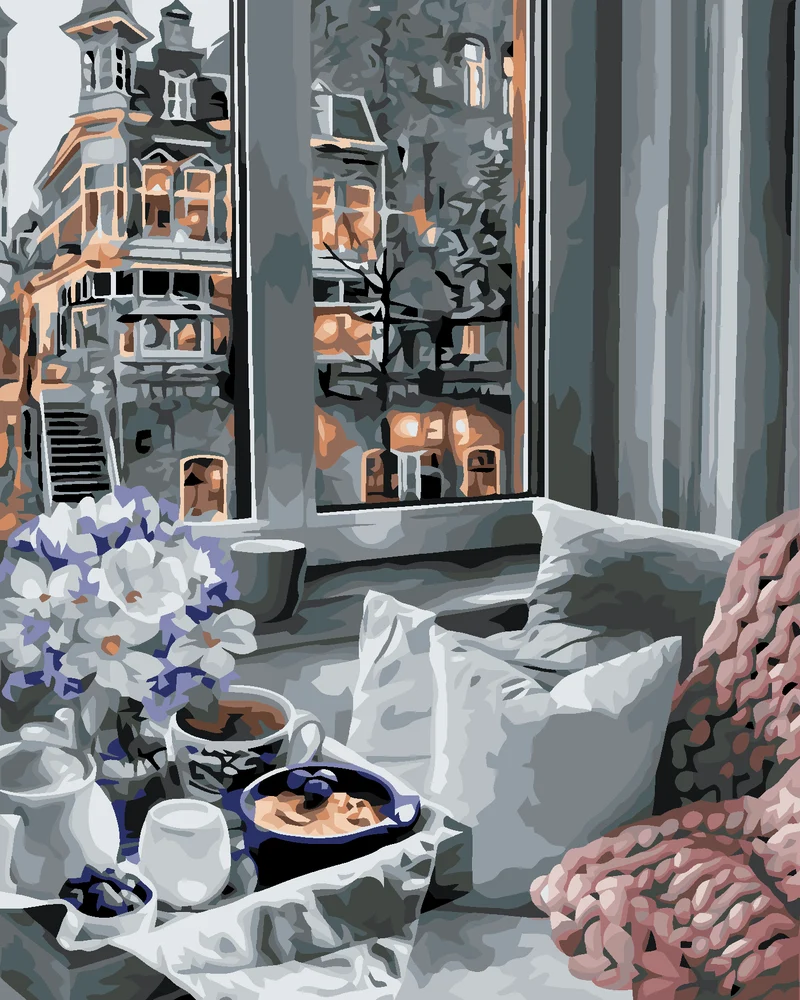 Diamond painting - BLICK AUS DEM FENSTER