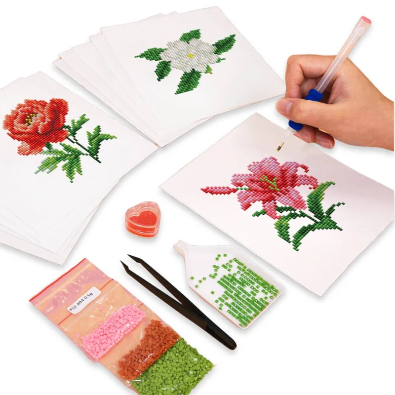5D Diamond Painting LuxGem - Fleurs Éternelles - 12 Mini Motive