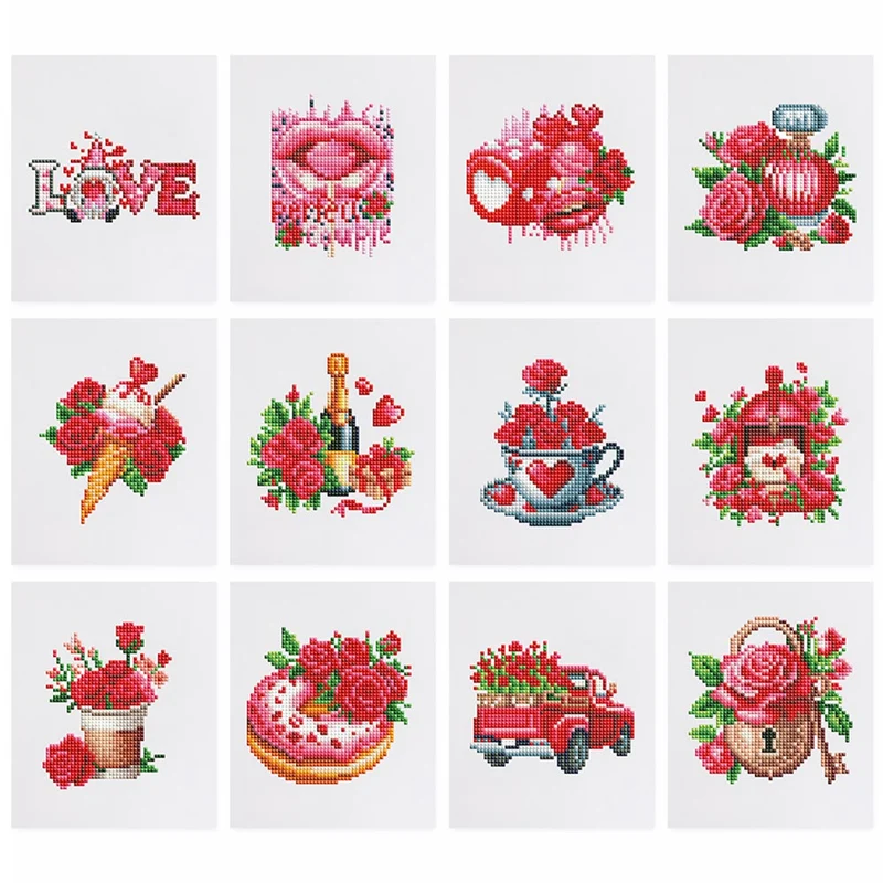 5D Diamond Painting LuxGem - Romantique Amour - 12 Mini Motive
