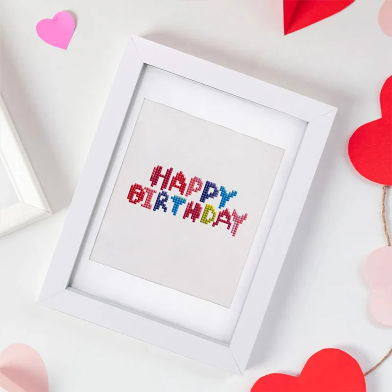 5D Diamond Painting LuxGem - Happy Birthday - 12 Mini Motive