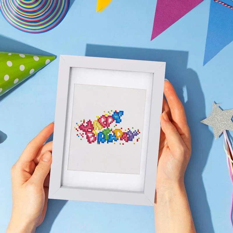 5D Diamond Painting LuxGem - Happy Birthday - 12 Mini Motive