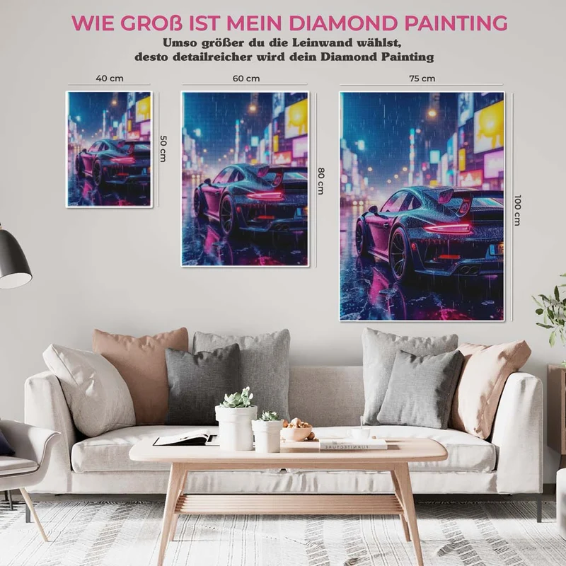 5D Diamond Painting – Neon Night Drive