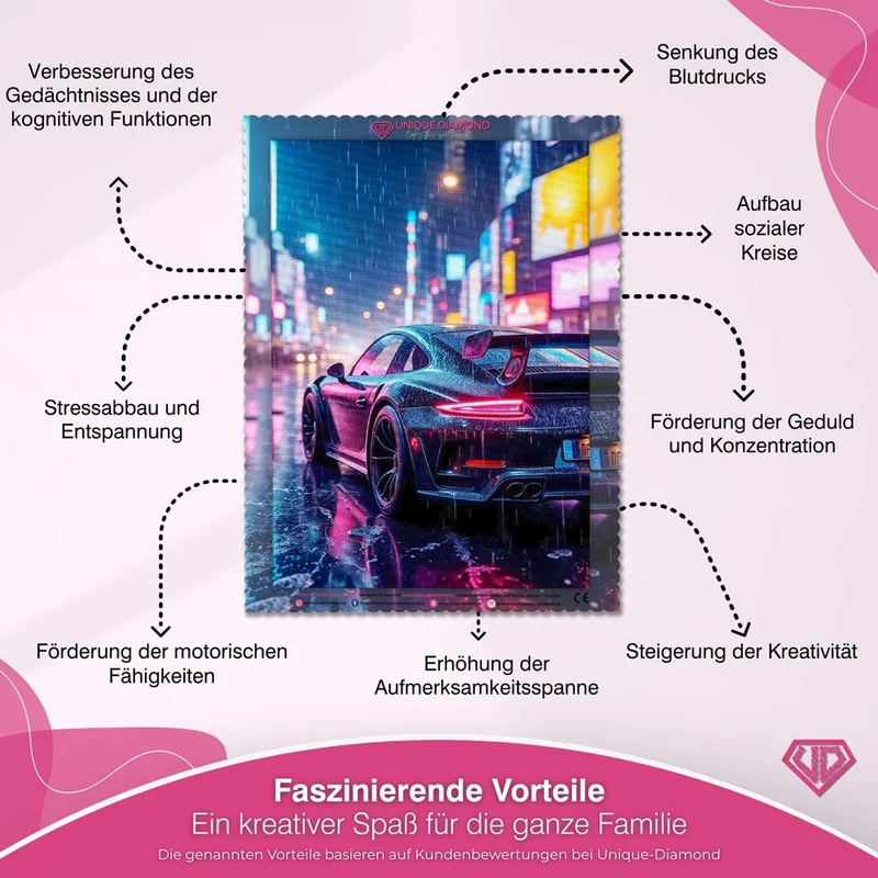 5D Diamond Painting – Neon Night Drive