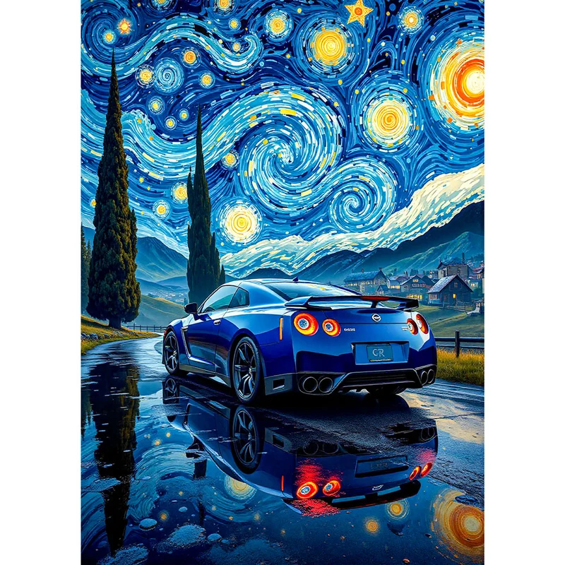 5D Diamond Painting – GT-R Night Ride